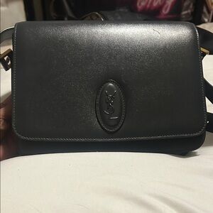Yves Saint Laurent Dark Navy Leather Crossbody Bag